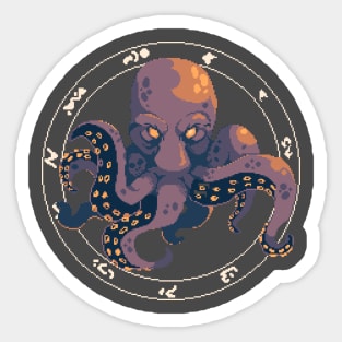 Pixel Art Octopus Sticker